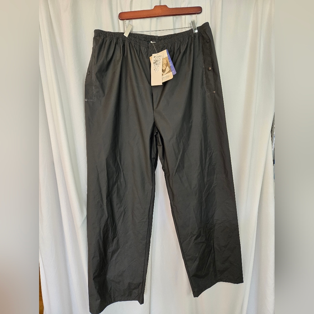 Columbia Black NWT Rainproof  Pull Pants Size XXL